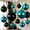 Black Dark Green, variant on Purple Silver Round Foil Balloons, 16PCS Different Sizes 4D Metallic Balloon Large Sphere Mirror Ball Balloons for Prom Graduation New Year Birthday Party Ceiling Decorations Supplies