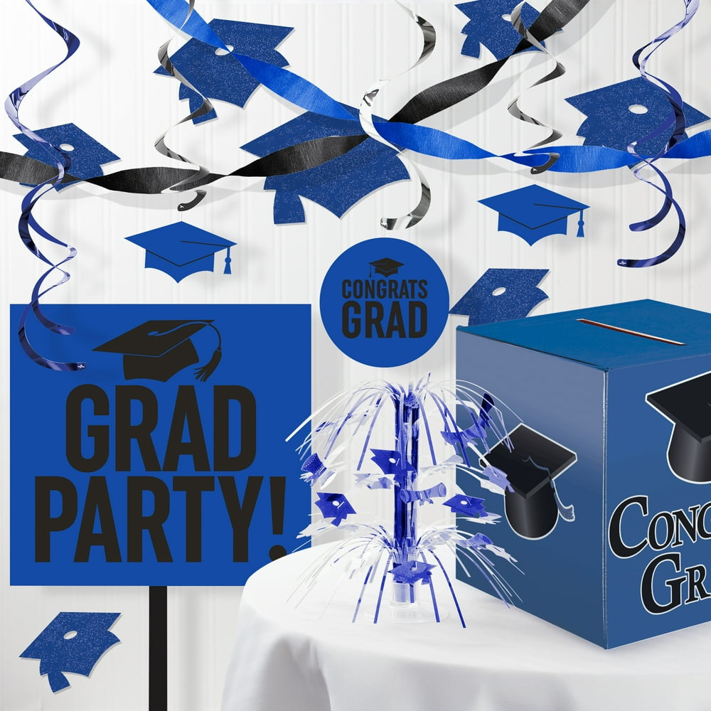 Blue Graduation Decorations Kit