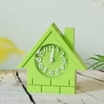 thumbnail image 6 of Bright Color Cabin Design ABS Small Bedside Cartoon Analog Alarm Clock - Dorm Decor - Desk Clock for Students, 6 of 8