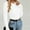 White, variant on ZZwxWA Womens Sweaters Fall V Neck Pullover Long Sleeve Stretch Button Casual Ribbed Knit Tops