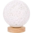 thumbnail image 4 of LED Handmade Woven Rattan Ball Wooden Table Lamp, Bedside Lamp, Night Lamp Modern Creativity, Bedroom, Dining Room, and Living Room Artistic Decoration Lighting, 4 of 8