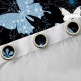 thumbnail image 4 of Feelyou Dreamy Blue Butterfly Curtains Pack of 2 (42x84 Each), Cartoon Groovy Floral Curtains Blackout, Teens Kids Girls Women Bedroom Curtains, Window Curtains Bedroom Decor, 4 of 6