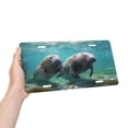 thumbnail image 4 of KAKALAD Underwater Ocean Sea Wildlife Manatee 03 Aluminum Universal Car Vehicles License Plate 6" x 12" (4 Holes), 4 of 9