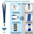 thumbnail image 7 of Lanyard-Lanyard with Card Holder， 3Pcs Navy Blue Lanyard with Waterproof Badge Holder, Lanyard for Keys, School & Office, Lanyard for Women & Men, 7 of 7