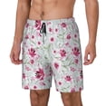 thumbnail image 2 of Uemuo Lilies Flowers Pattern Mens Swim Trunks Quick Dry Board Shorts with Mesh Lining, Stretch Beach Shorts Quick Dry No-Chafing Board Shorts-Large, 2 of 9