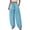 Light Blue, variant on Cotton Linen Pants Women Elastic Waist Cinch Bottom Pockets Pants Thin Breathable Summer Trousers Beach Clothes