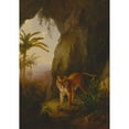 thumbnail image 2 of Jacques-Laurent Agasse 14x18 Black Ornate Wood Framed Double Matted Museum Art Print Titled - Tiger in a Cave (ca. 1814), 2 of 5