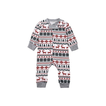 

Fiomva Family Pajamas Suits Elk Tree Printed Long Sleeve Long Pants