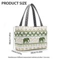 thumbnail image 6 of FOR U DESIGNS Elephant Tropical Monstera Palm Tree Print Tote Bag for Women, Reversible Two Tone Tote Handbag with Side Pockets, Lightweight Hobo Purse Double Sided Usable Shoulder Bag for School, 6 of 6
