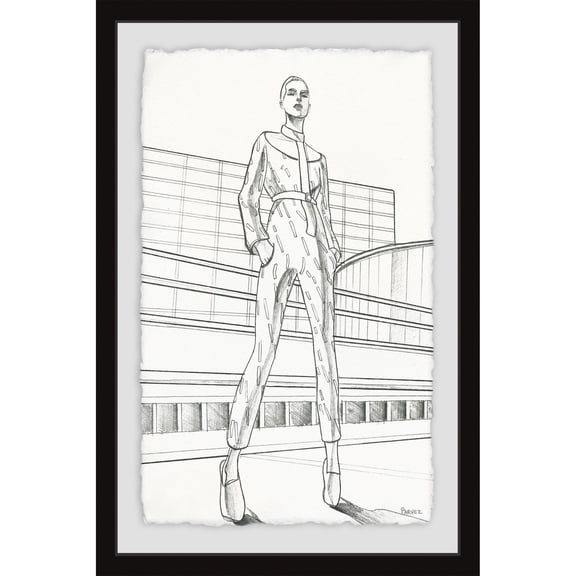 Parvez Taj 'Jumpsuit Fashion' Framed Painting Print 20 X 30