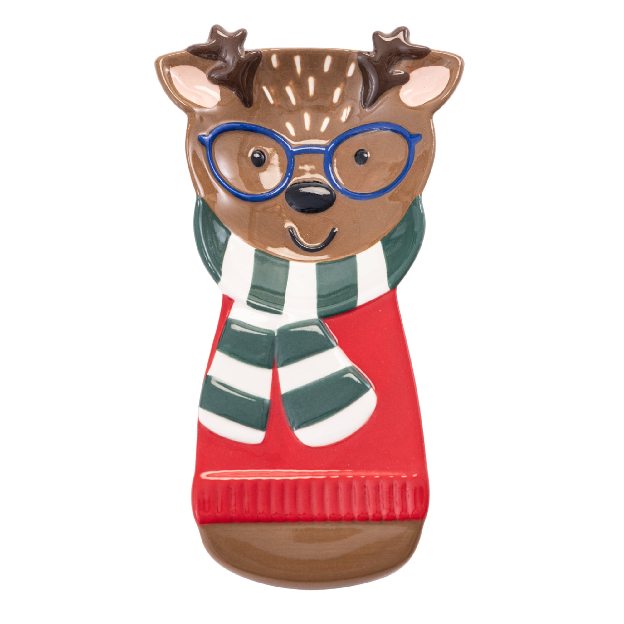 Holiday Time Repose-cuillère figuratif en céramique, 20,5 cm x 11,1 cm x 2,8 cm, 1 pièce