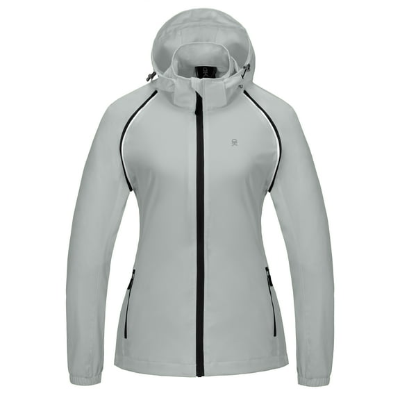 Little Donkey Andy Women's Quick-Dry Running Jacket UPF 50 Cycling Jacket with Detachable Sleeves and Hood Size XS