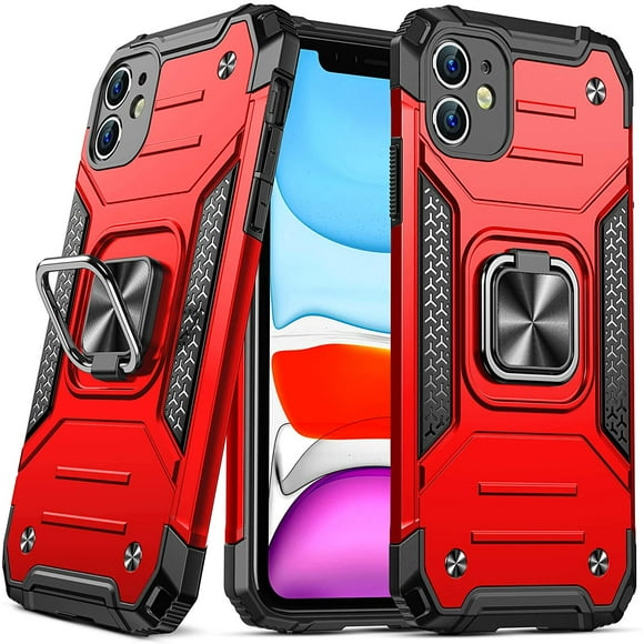 Anqrp Design for iPhone 11 Case, Military Grade Shockproof Protective Phone Case 360° Free Rotatable Metal Kickstand
