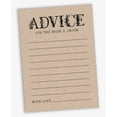 thumbnail image 2 of Inkdotpot Pack Of 50 Rustic Kraft Advice Cards, Advice For The Bride and Groom, Mr and Mrs Wedding Game Activity 5x7 inches, 2 of 8