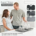 thumbnail image 2 of 2 PCs Nesting Stone Dish Drying Mats for Kitchen Counter - Absorbent Quick Drying Diatomaceous Earth Stone Drying Mat with Non-Slip Feet - Heat Resistant & Odorless Dish Drying Stone Mat - Dark Gray, 2 of 4