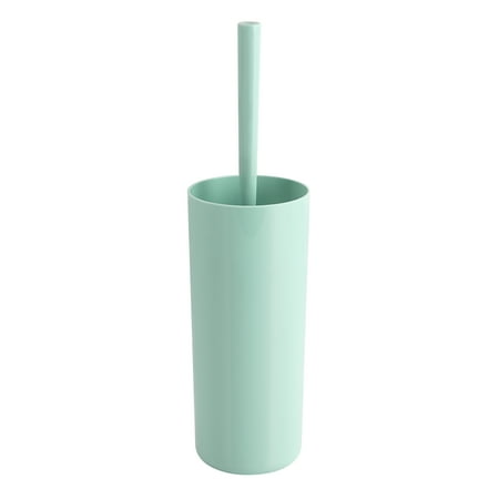 Mainstays Basic Plastic Toilet Bowl Brush Holder Clearly Aqua