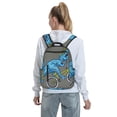 thumbnail image 5 of Yiaed Fun Riding Dinosaur Print Lightweight Backpack Travel Backpacks Hiking Daypack for Women Men, 5 of 5