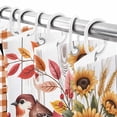 thumbnail image 6 of Shower Curtain 54"W x 78"L Welcome Fall Thanksgiving Pumpkins Flowers Fabric Shower Curtains Set with Hooks Water Repellent Bathroom Curtains Machine Washable Bathroom Accessories, 6 of 6