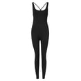 thumbnail image 3 of Aayomet Women'S Jumpsuits Women's Sleeveless Backless Bandage O Neck Long Sleeve Jumpsuit Rompers Bodysuit Catsuit Sport,Black L, 3 of 5