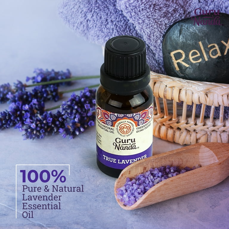 GuruNanda 100% Pure & Natural True Lavender Essential Oil for