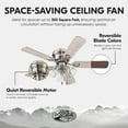 thumbnail image 3 of Prominence Home Renton 42'' Brushed Nickel E26 Flush Reversible Ceiling Fan with Light Kit and Pull Chain, 3 of 7