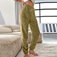thumbnail image 5 of Summer Pants for Women Pants for Women Dressy Womens Comfy Casual Pajama Designer Wide Leg Yoga Trousers Leather Corduroy Small Sweatpants Fashion Womens Army Green XS, 5 of 7