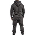 thumbnail image 3 of Combinaison à Capuche Zippée Homme Hiver Casual à Capuche Romper, 3 of 4