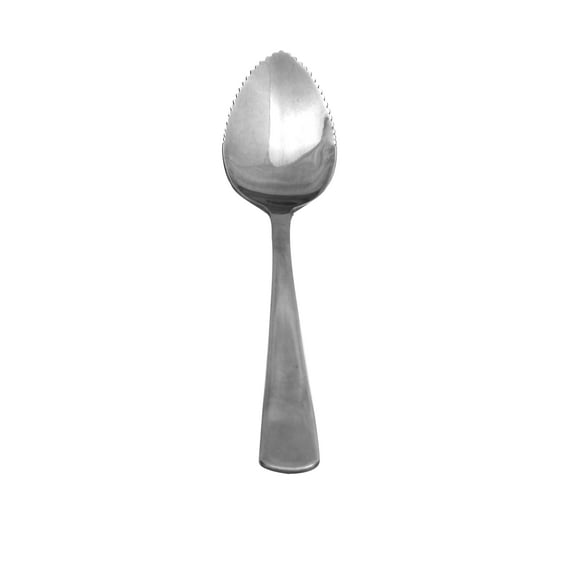 Excellante stainless steel grapefruit spoon w/serrated edge, comes in dozen