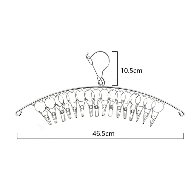 Tendedero de calcetines Ticfox de Acero inoxidable plegable con 16 clips