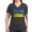 Charcoal, variant on CafePress - Ukraine Flag T Shirt - Women's V-Neck Dark T-Shirt