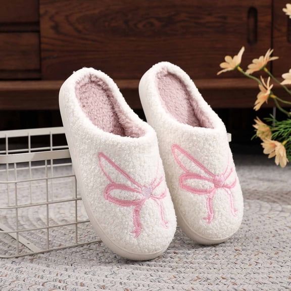 KANG Cozy Women’s Slippers Winter Indoor Footwear For Couples Soft Home Slippers For Daily Leisure Comfortable Slip On Design For Autumn And Winter Black 39