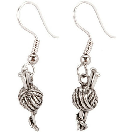 Cedar Creek Quilt Designs Charming Accents French Wire Earrings, Knitting Needles