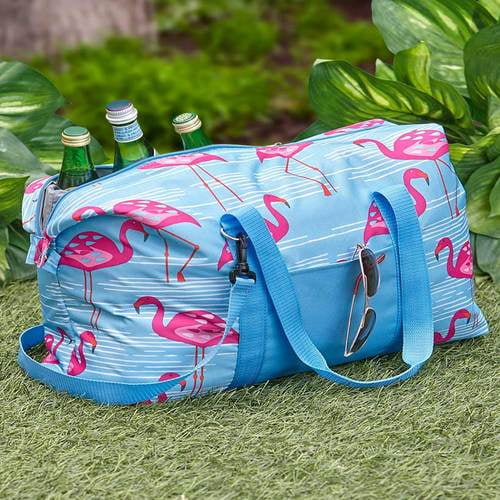 Oversized Insulated Cooler Bag Flamingos