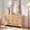 Light Burl, variant on Vintagearth 5 Drawers Dresser for Bedroom, Curved 45.6" Tall FSC-certified Wood 1.18" Thick Board Dressers & Chests of Drawers for  Living Room, Hallway, Entryway, Oak