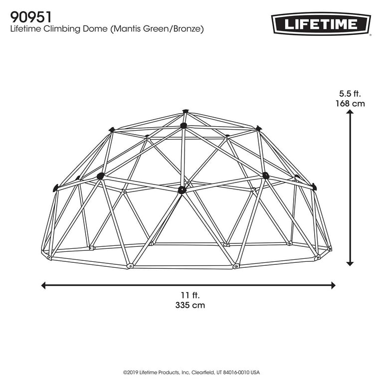 Lifetime Children's Outdoor Jungle Gym, Geometric Climbing Dome