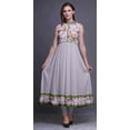 thumbnail image 2 of Bimba Light Purple Floral Indian Kurtis For Women Solid Readymade Anarkali Dress Printed Indian Kurti Small, 2 of 6