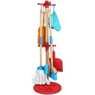 WOODMAM Wooden Kids Cleaning Set for Toddlers,8 Pieces Montessori Cleaning  Toys with Kids Broom and Mop Set, Housework Pretend Play Toy Gift for Boys