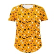 thumbnail image 6 of Axdhxbd Womens Plus Size Halloween Loose Casual Short Sleeve Crew Neck T-Shirts Cute Halloween Graphic Tees Fashion Holiday Party Tops M-5XL, 6 of 6
