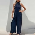 thumbnail image 2 of CHUMUD Womens Dressy Jumpsuits Long Pants Sleeveless Halter Jumpsuits Loose Wide Leg Casual Jumpsuit, 2 of 7