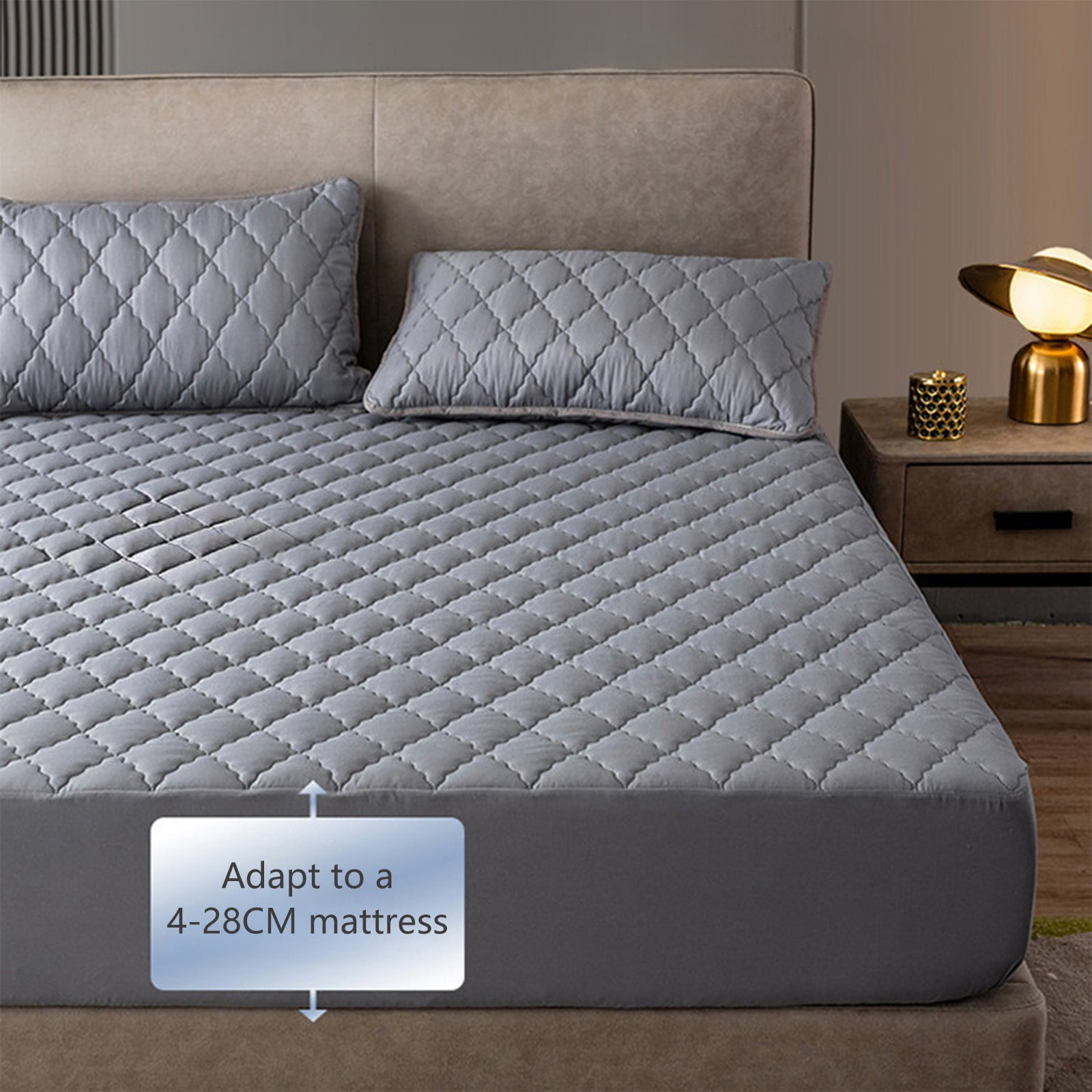 Splashproof Mattress Protector Laminated Bed Cover, Dust Proof Breathable Hypoallergenic Easy Clean Diaper Sheet Mattress Encasement, Bedroom Home Bedding Guest Room Hotel Bed Hat Essentials