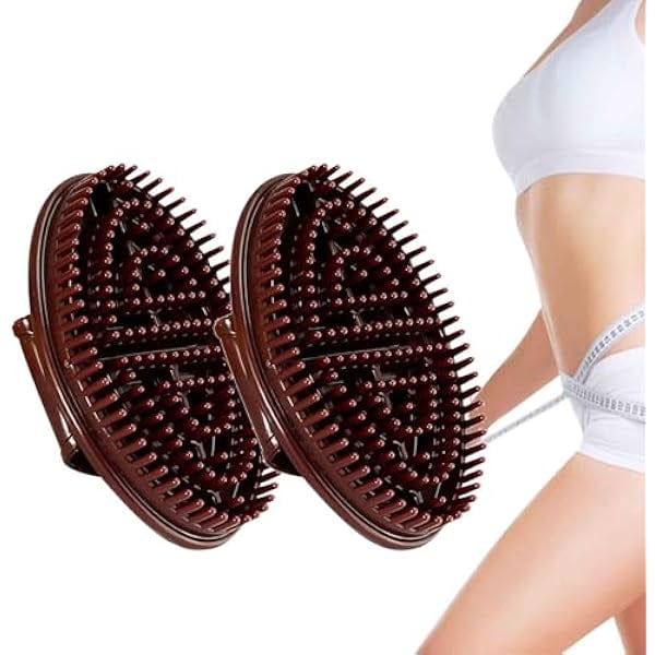 wonima11 2PCS Meridian Brush Massage Body, Meridian Brush Massage Brush, Cepillo De Meridianos para Masajes, Full Body Relaxation Meridian Massage Brush, Beauty Salon Professional Custom (Brown)
