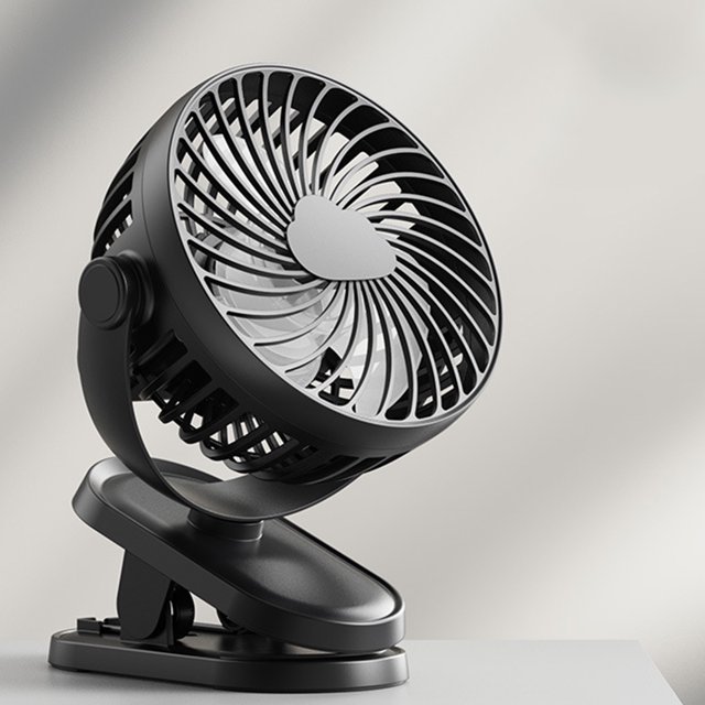 Ventilador a batería, ventilador con rotación de 360° con diseño de mini ventilador USB, portátil y liviano para transportar fácilmente, ventilador con clip para el hogar, la oficina, el dormitorio,