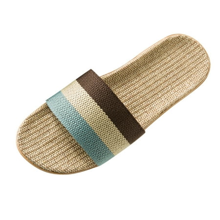 

Vuygyu Women s Fashion - Linen Home Indoor Open Toe Flat Shoes Beach Slippers Slide on Slippers for Women Womens Slipper Booties Indoor Women Furry Slippers Size 8 Cute Animal Slippers for Women