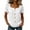 White, variant on Women's Square Notch Neck Rolled Short Sleeve Button Detail Loose Fit Casual Tops for Women Summer Everyday Wear