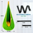 thumbnail image 6 of OUTREE Cotton Kids Pod Swing Seat Green and Yellow, 6 of 7