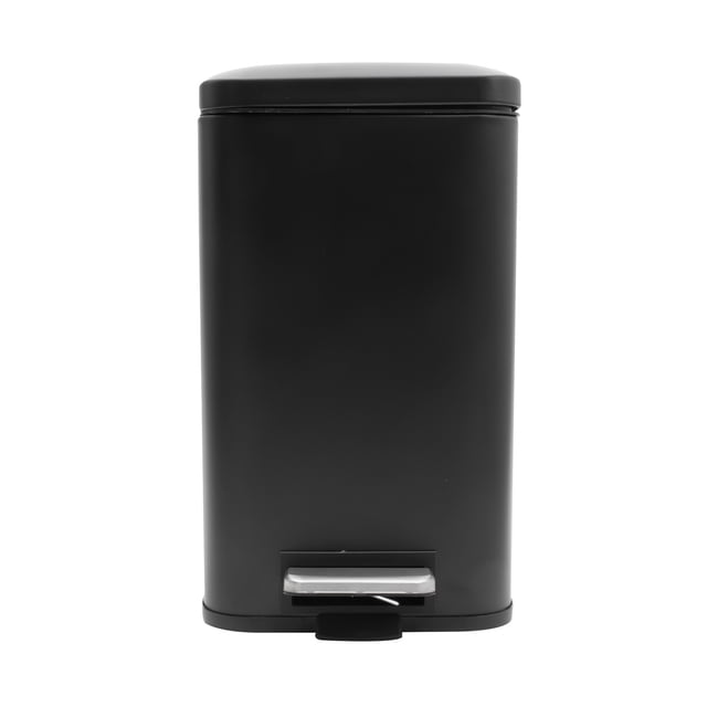 Bote De Basura Cuadrado De Acero Inox 12l Home Styles Negro