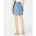 thumbnail image 2 of Sage The Label Denim Faux Wrap Skirt Denim L, 2 of 2