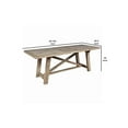 thumbnail image 4 of Cottage Style Wooden Dining Table with Removable Leaf Weathered Brown, 4 of 4