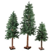Ensemble de 3 arbres de Noël artificiels alpins minces alpins 5 '- Untel