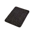 thumbnail image 2 of SugarBloom Small Stone Coral Fleece Floor Mat, 15.7x23.6 inch Non-Slip Bathroom Rug, Easy to Maintain Absorbent Mat for Shower Tub, Machine Washable,Black, 2 of 6